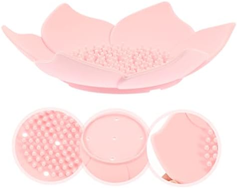 ABOOFAN Silicone Soap Dish 2pcs Self-Draining Holder