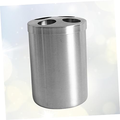 GLEAVI 1Pc Stainless Steel Toothbrush Holder with Lid and 4 Holes
