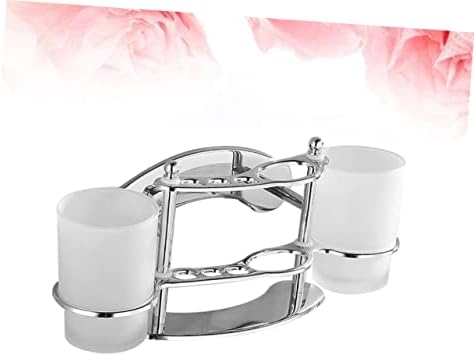 WOONEKY Bathroom Toothbrush and Gargle Cup Holder