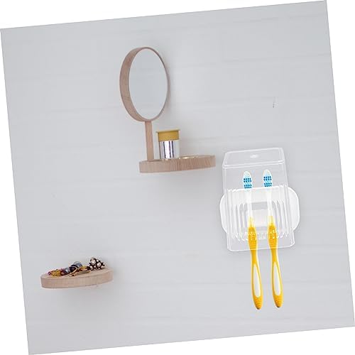 CONGARTENO Wall Mounted Toothbrush Holder Set Organizer with Cup No Drilling Required