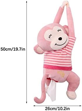 Cute Plush Monkey Tissue Dispenser for Car and Home