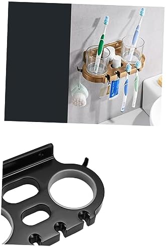 ABOOFAN Punch Toothbrush Holder Black Aluminum
