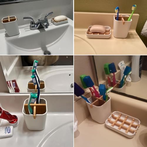 IWNTWY Toothbrush and Soap Holder Set - Black