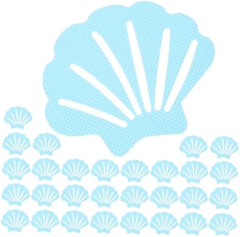 COSMEVIVI 30pcs Shell-Shaped Anti-Slip Stickers for Bathrooms and Stairs