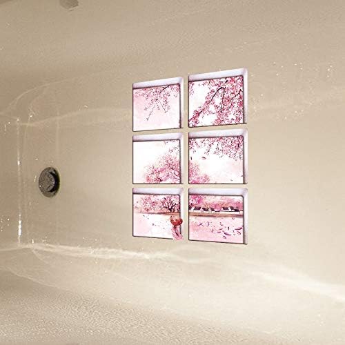 AILEGOU 3D Non-Slip Bathtub Animal Stickers - Plum Blossom Design