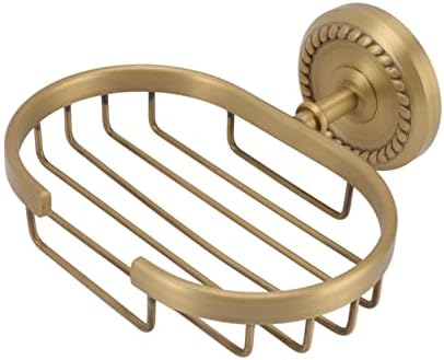Fafeicy Soap Basket with Twisted Pattern Copper Stainless Steel Holder