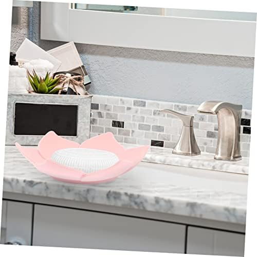 ABOOFAN Silicone Soap Dish 2pcs Self-Draining Holder