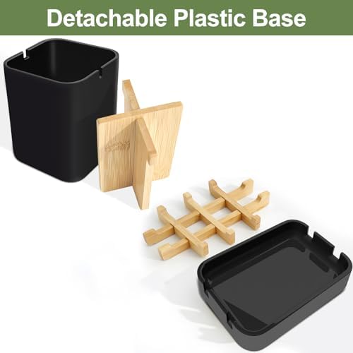 IWNTWY Toothbrush and Soap Holder Set - Black