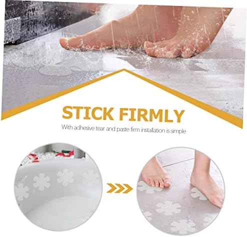 VOSAREA 12Pcs Flower Design Non-Slip Stickers for Bathrooms and Kitchens