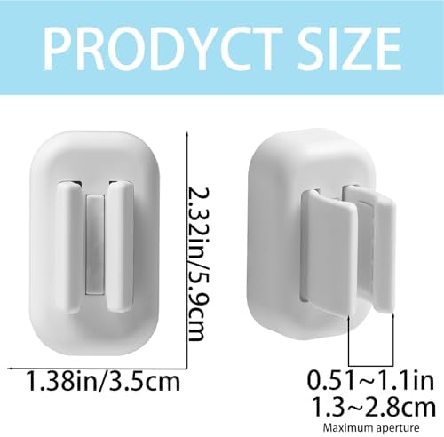 4PCS Wall-Mounted Toothbrush Holder with Adjustable Clamp