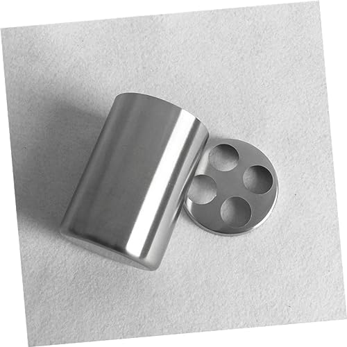 GLEAVI 1Pc Stainless Steel Toothbrush Holder with Lid and 4 Holes