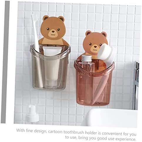 Amosfun Cartoon Toothbrush Holder 2Pcs