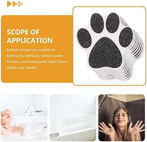 Kisangel Anti-Slip Bath Stickers 10pcs Dog Paw Design Decals