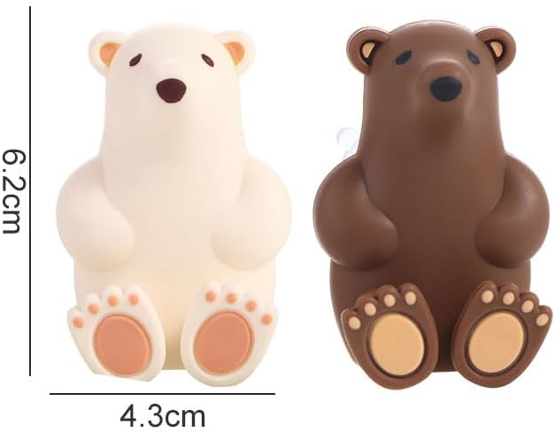 Pokinge Cartoon Bear Toothbrush Holder Set