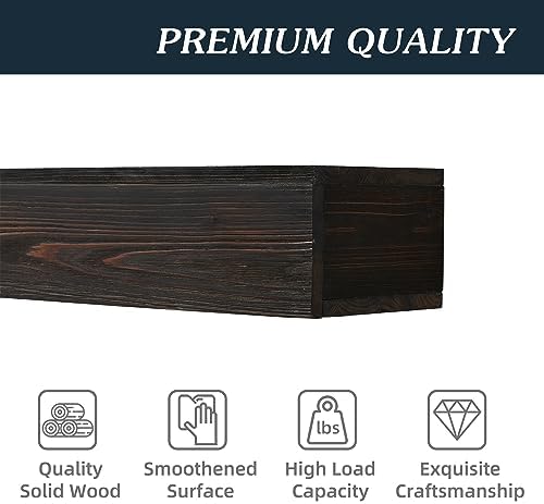 Strawberry Fairy 48 Rustic Wood Mantel for Fireplace