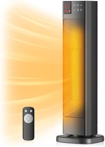 PELONIS 1500W Oscillating Ceramic Space Heater with ECO Mode
