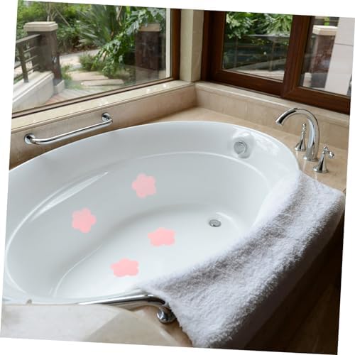 20pcs Non-Slip Pink Rubber Bathtub Stickers