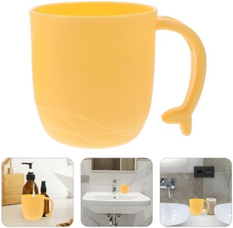 Amosfun 3pcs Dolphin Tail Handle Toothbrush Cups