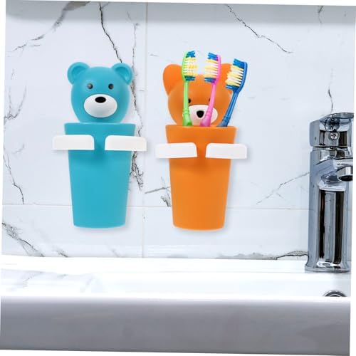 Alipis 2Sets Wall Mounted Toothbrush Holder