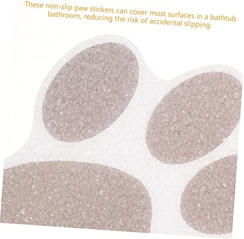FONDOTIN Non-Slip Shower Floor Stickers 10pcs Paw Decals 1