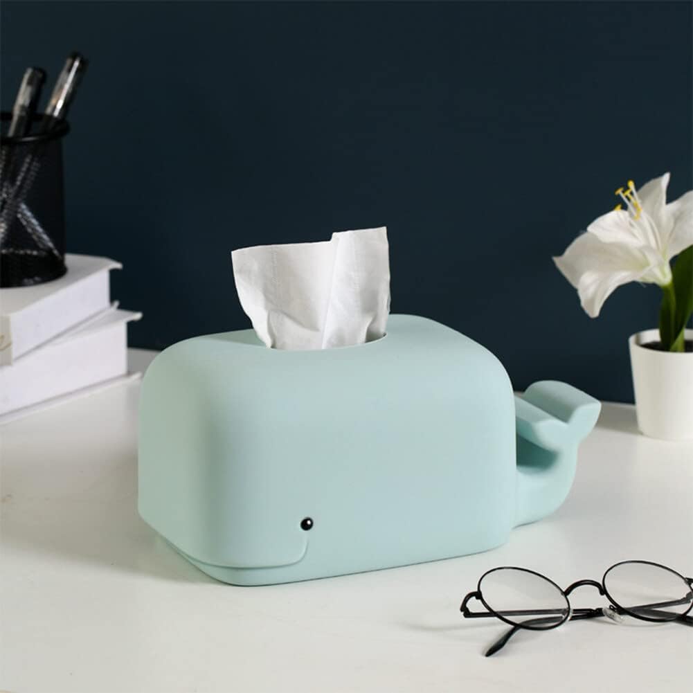 EUBUY Silicone Whale Tissue Box Cover with Phone Holder 1