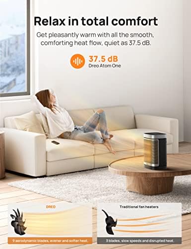 Dreo Portable Electric Heater with ALCI Safety and 5 Modes
