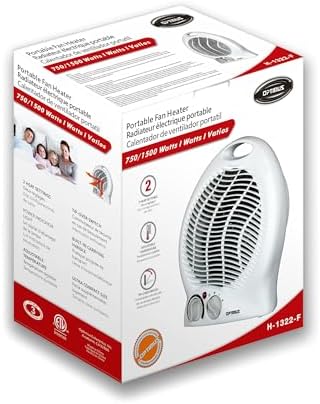 Optimus H-1322 2-Speed Fan Heater with Thermostat