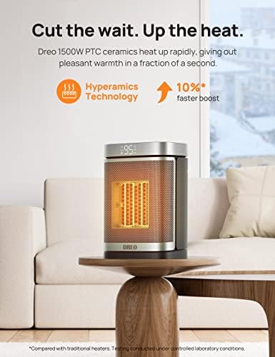 Dreo Portable Electric Heater with ALCI Safety and 5 Modes