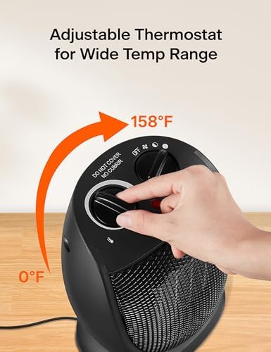 PELONIS PHTA1ABB 1500W Space Heater with Fan Quiet Safe