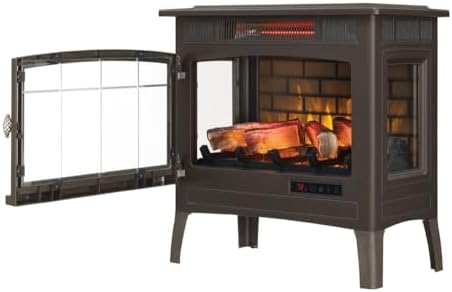 Duraflame Electric Fireplace Stove with 3D Flame Effect Bronze