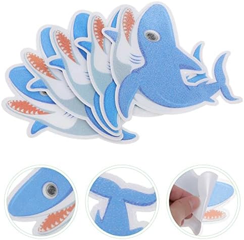 Cabilock Non-Slip Shark Bathtub Stickers 5 Pieces