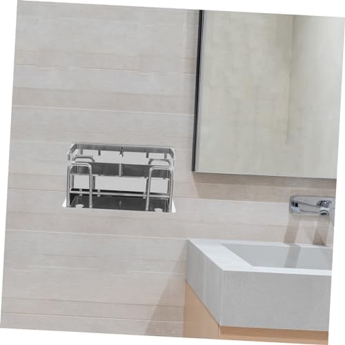 GLEAVI Wall-Mounted Toothbrush Holder Stainless Steel Multi Functional Bathroom Organizer