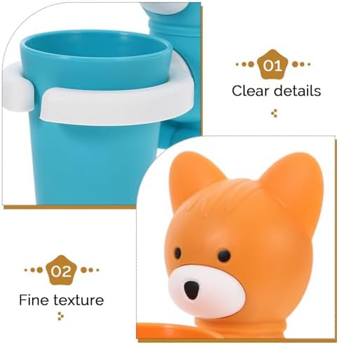 HOLIDYOYO 2sets Cartoon Toothbrush Holder with Cup 1