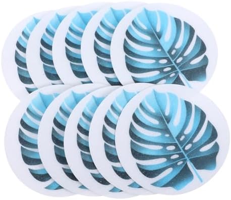 SOLUSTRE 1Set Non-Slip Bathtub Stickers with Leaf Design
