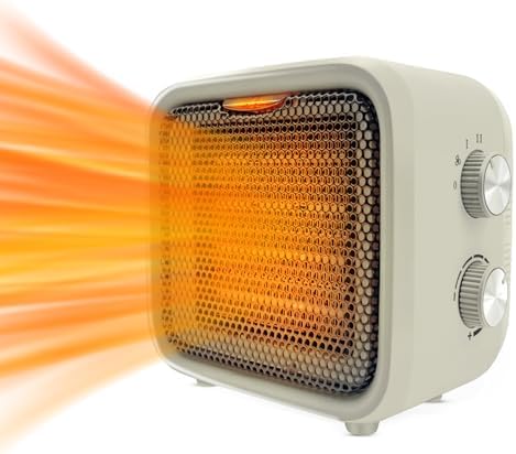 Csakri 1500W Ceramic Space Heater with Thermostat and Cool Fan Mode