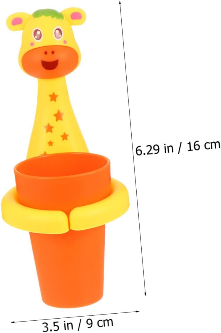 STOBAZA 2Sets Cartoon Animal Toothbrush Holder for Wall Mount