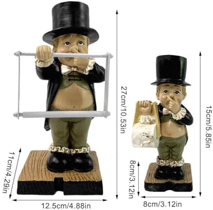 Pulunto Toilet Butler Statue Resin Gentleman Tissue Holder