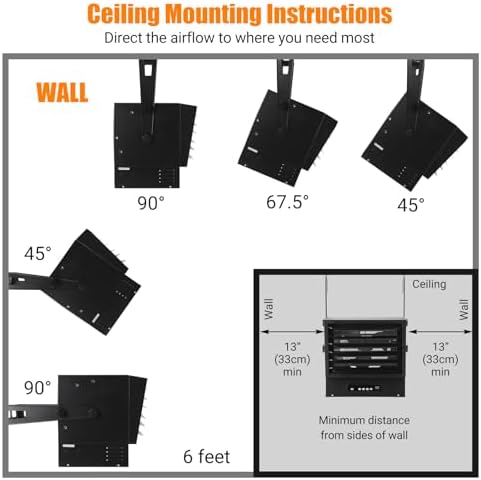 GarveeTech 10000 Watt Garage Heater with Remote Control and 12-Hour Timer