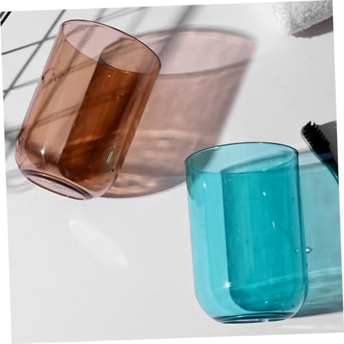 ABOOFAN 2pcs Transparent Toothbrush Cups Sturdy Bathroom Holder