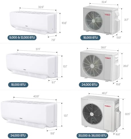 TOSOT 36000 BTU Dual Zone Mini Split AC with Heat