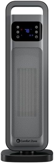 Comfort Zone 26-Inch Tower Space Heater with Remote Control