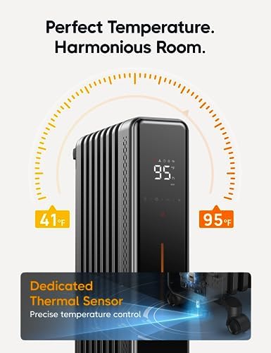 Dreo 1500W Oil Filled Radiator Heater with Remote Control 1