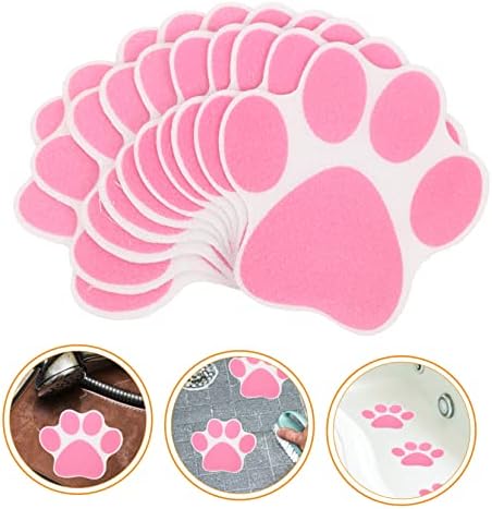 Garneck 10pcs Non-Slip Bathtub Stickers with Paw Design