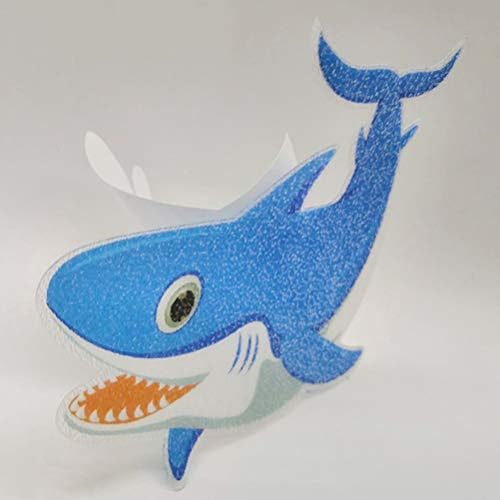 Cabilock 5pcs Non-Slip Frosted Shark Stickers for Bathroom Safety