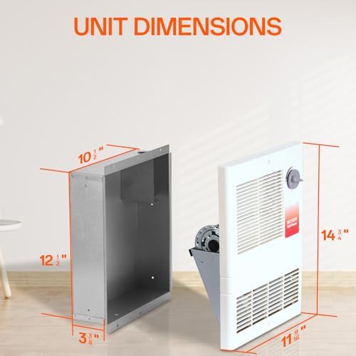 HAI FEIPN Upgraded 9815WH Wall Heater with Adjustable Thermostat