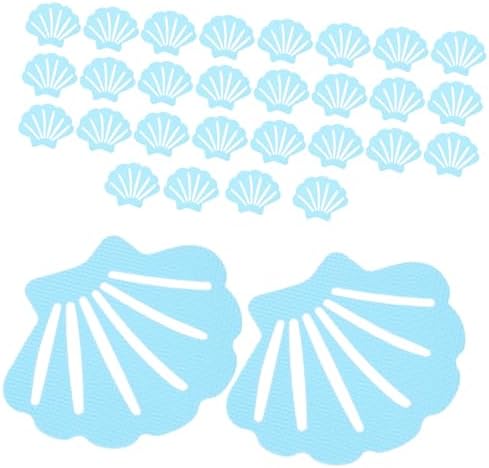 COSMEVIVI 30pcs Shell-Shaped Anti-Slip Stickers for Bathrooms and Stairs