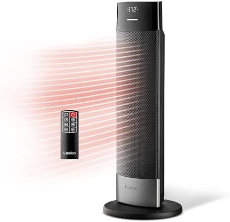 Lasko Ellipse Tower Heater 24 Inches 1500W Black