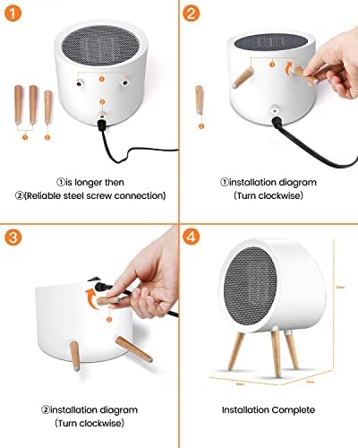 Gaiatop Portable Electric Heater with 4 Safety Features