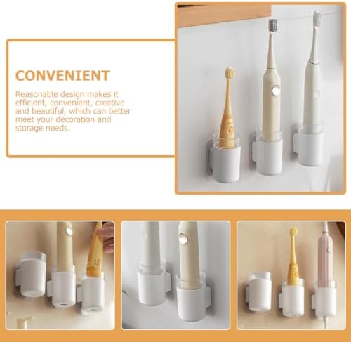 PRETYZOOM 2pcs Wall Mounted Electric Toothbrush Holder