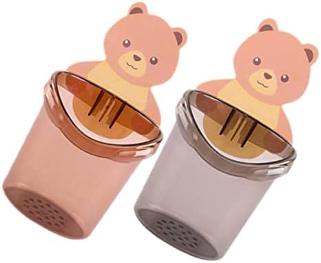 Amosfun Cartoon Toothbrush Holder 2Pcs